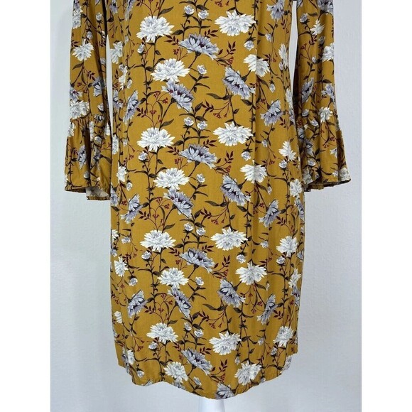 Old Navy Gold Floral Mini Shift Dress Size XS (0/2) - Picture 10 of 12
